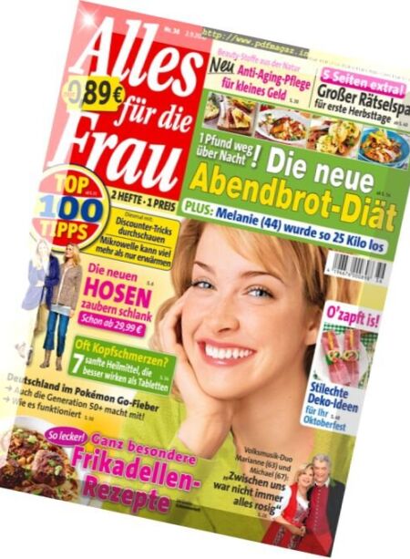 Alles fur die Frau – 2 September 2016 Cover