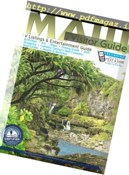 Aloha Maui Visitor Guide – September 2016 Cover