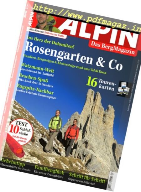 Alpin – September 2016 Cover