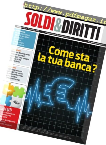 Altroconsumo Soldi & Diritti – Settembre 2016 Cover