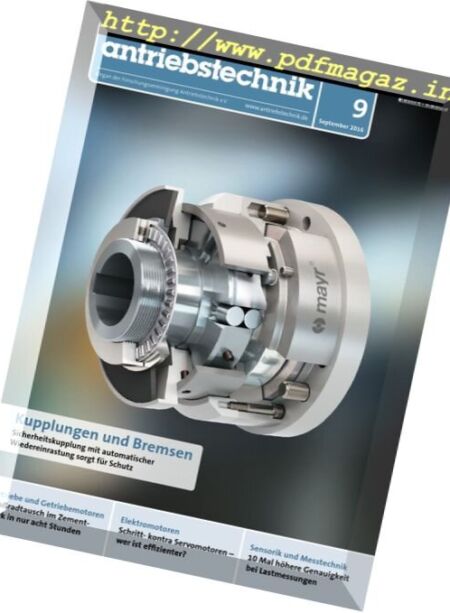 Antriebstechnik – September 2016 Cover