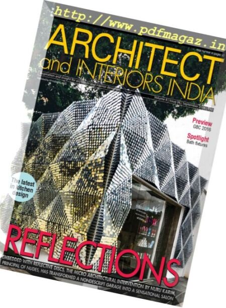 Architect and Interiors India – September 2016 Cover