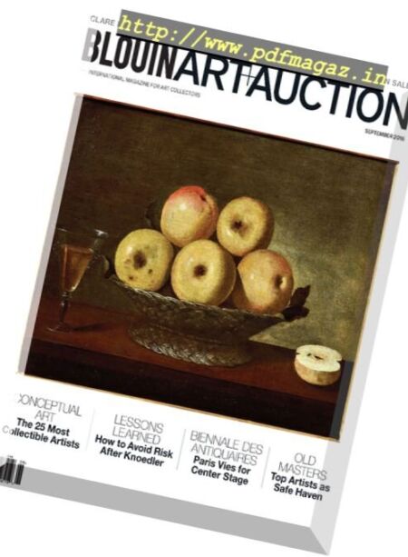 Art+Auction – September 2016 Cover