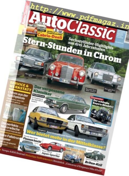 Auto Classic – September-Oktober 2016 Cover