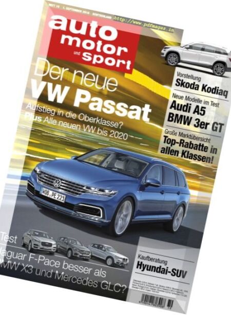 auto motor und sport – 1 September 2016 Cover