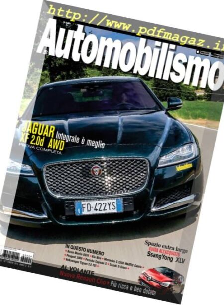 Automobilismo – Settembre 2016 Cover