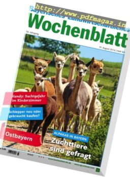 Bayerisches Landwirtschaftliches Wochenblatt – 19 August 2016