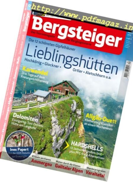 Bergsteiger – September 2016 Cover
