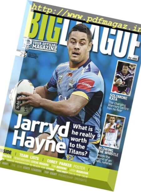 Big League – Round 25 – 25 August 2016 Cover