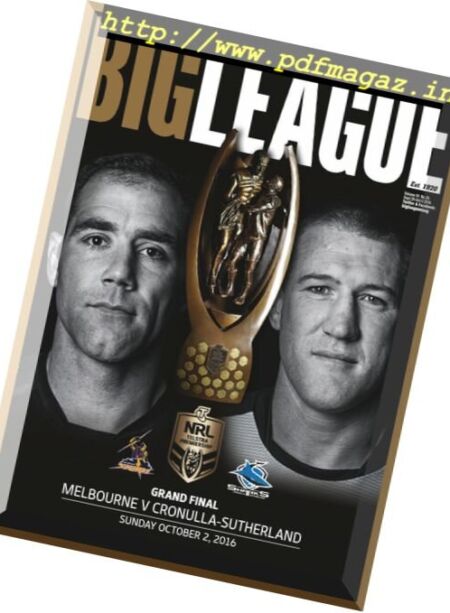 Big League Weekly – Grand Final 2016 Cover
