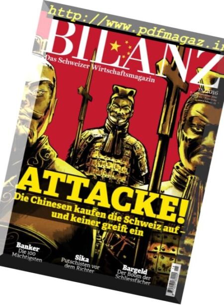 Bilanz – 9 September 2016 Cover