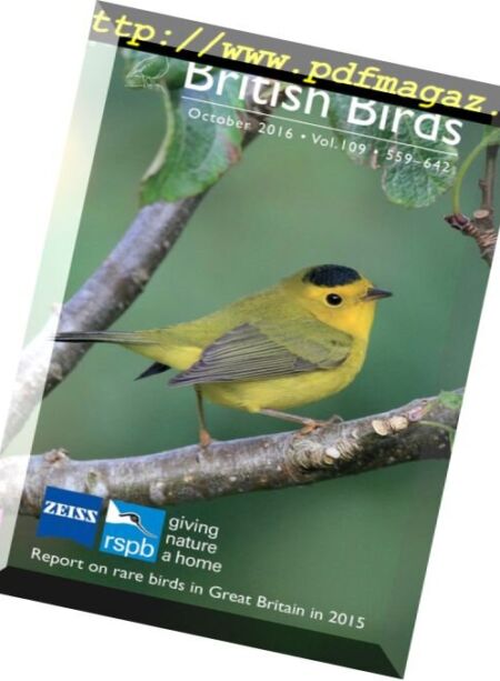 British Birds – October 2016 Cover