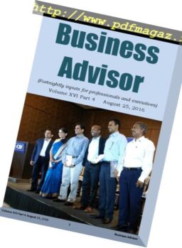 Business Advisor – 25 August 2016