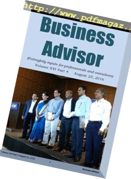 Business Advisor – 25 August 2016 Cover