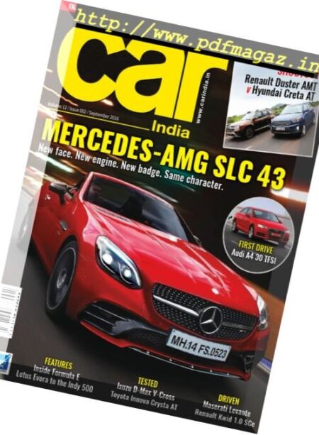 Car India – September 2016 Cover