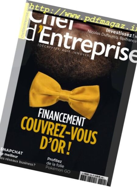 Chef d’Entreprise – Septembre 2016 Cover