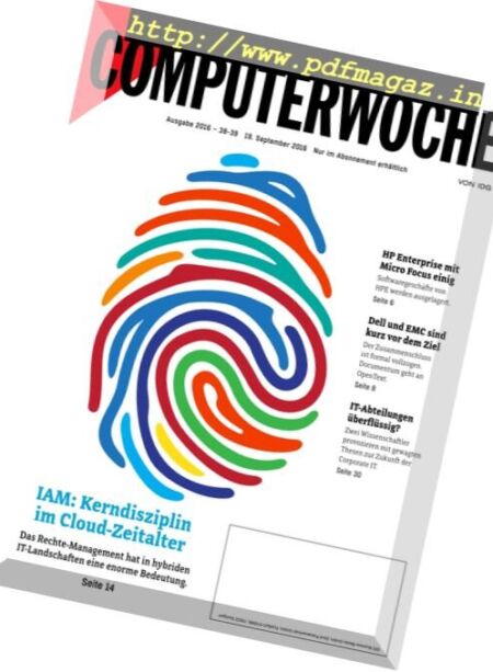 Computerwoche – 19 September 2016 Cover