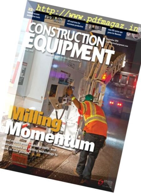 Construction Equipment – September 2016 Cover
