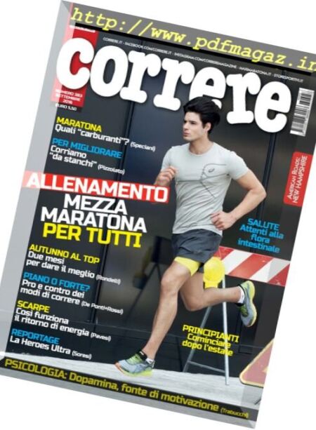 Correre – Settembre 2016 Cover