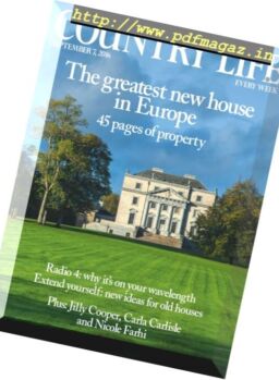 Country Life UK – 7 September 2016