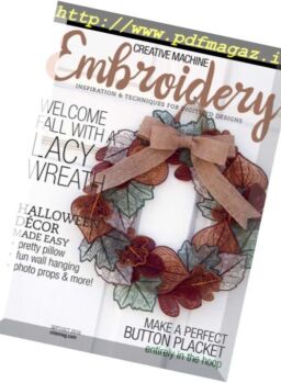 Creative Machine Embroidery – September-October 2016