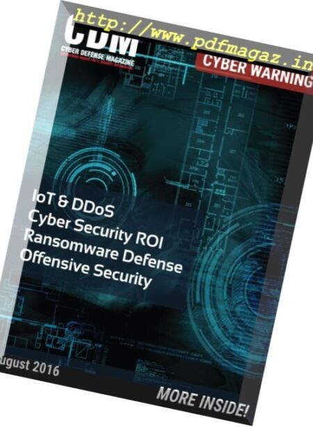 Cyber Defense Magazine – August 2016 Cover