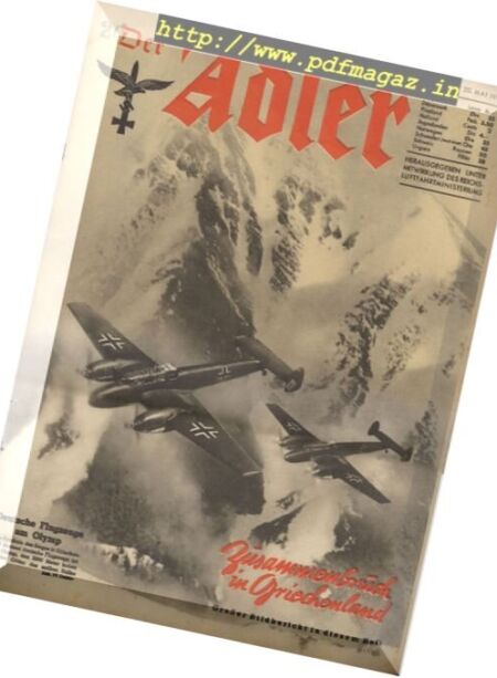 Der Adler – N 10, 20 Mai 1941 Cover