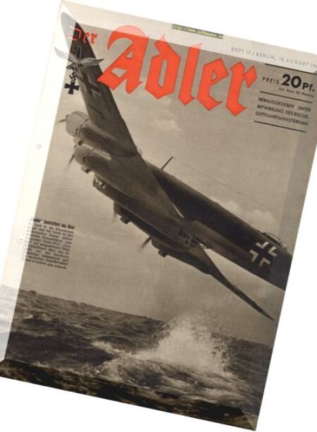 Der Adler – N 17, 18 Augst 1942 Cover