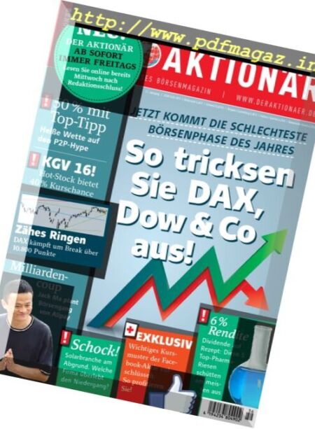 Der Aktionar – 2 September 2016 Cover