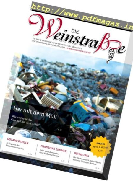 Die Weinstrasse – August 2016 Cover