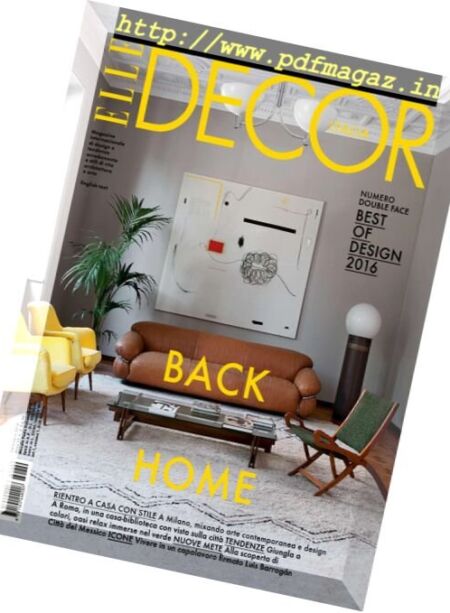 Elle Decor Italia – Settembre 2016 Cover