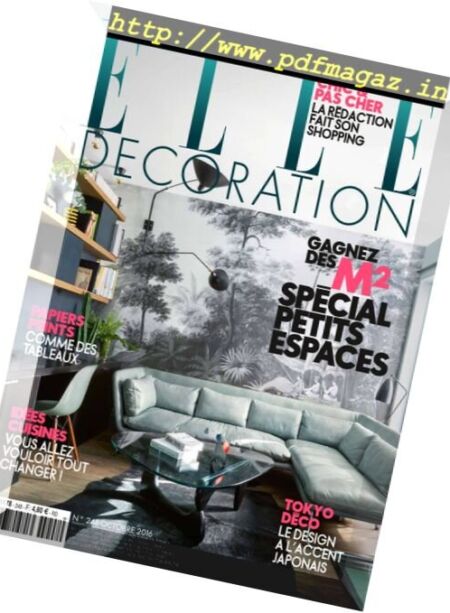 Elle Decoration France – Octobre 2016 Cover
