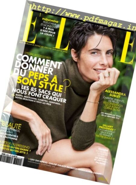 Elle France – 16 Septembre 2016 Cover