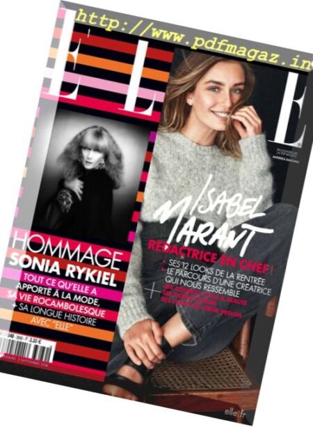 Elle France – 2 Septembre 2016 Cover