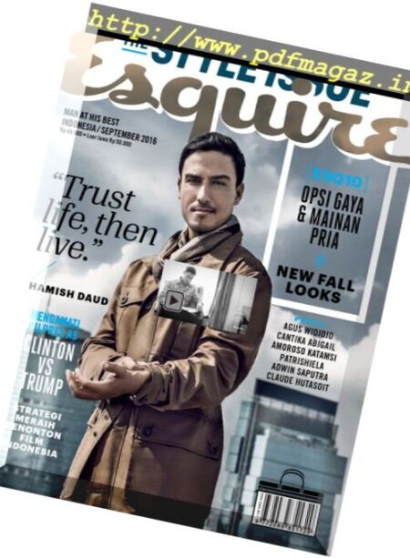 Esquire Indonesia – September 2016 Cover