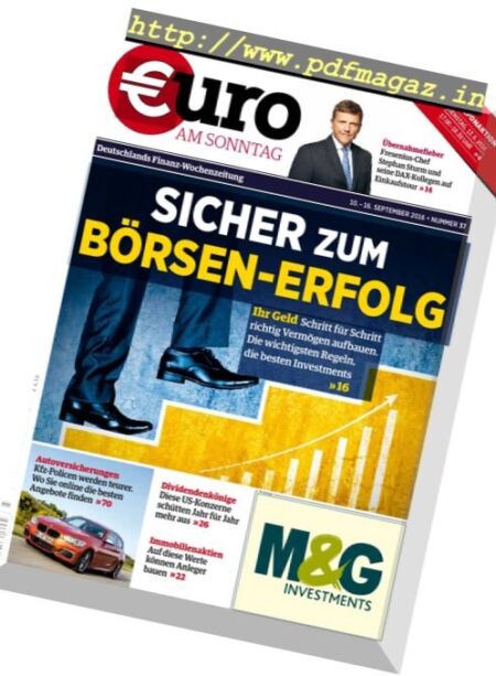 Euro am Sonntag – 10 September 2016 Cover