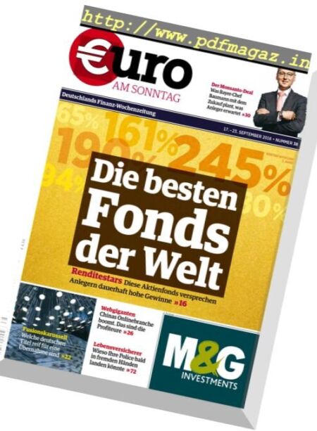 Euro am Sonntag – 17 September 2016 Cover