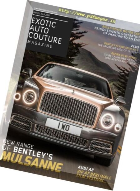 Exotic Auto Couture – March-April 2016 Cover