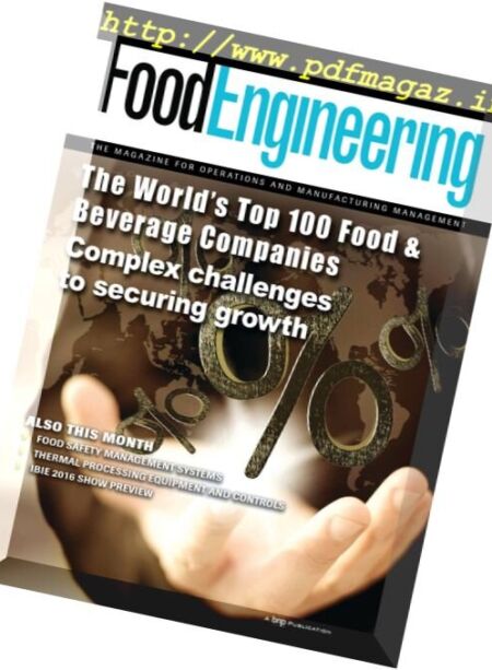Food Engineering – September 2016 Cover