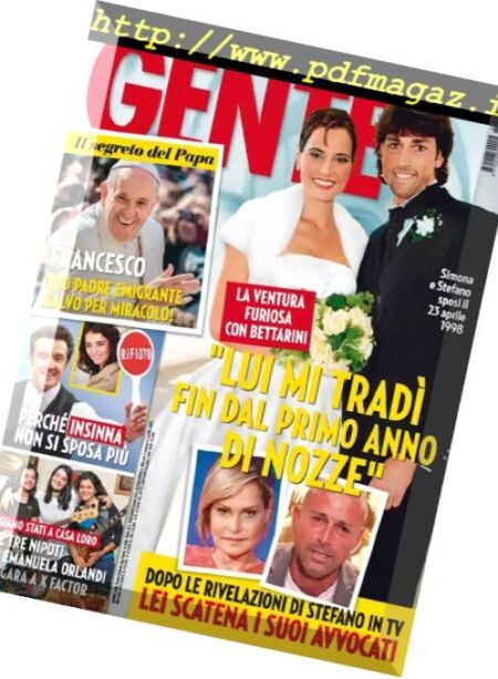 Gente Italia – 18 Ottobre 2016 Cover