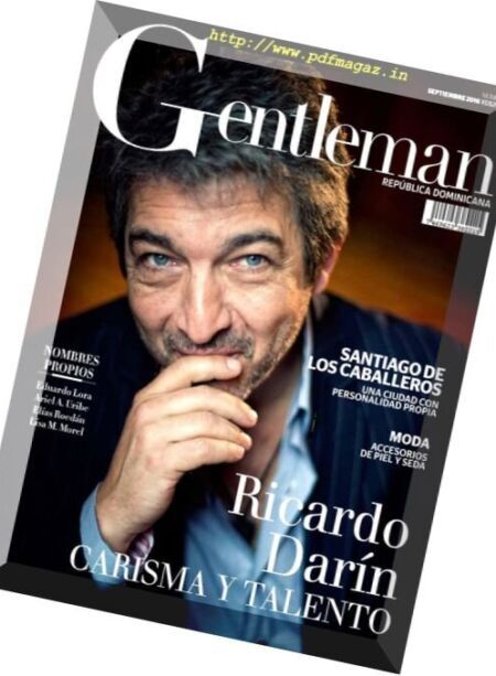 Gentleman Republica Dominicana – Septiembre 2016 Cover