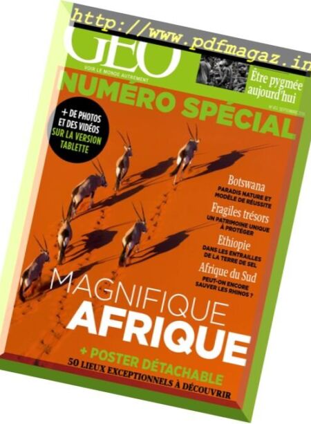 Geo France – Septembre 2016 Cover