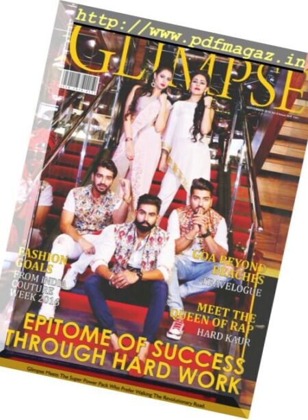 Glimpse – September 2016 Cover