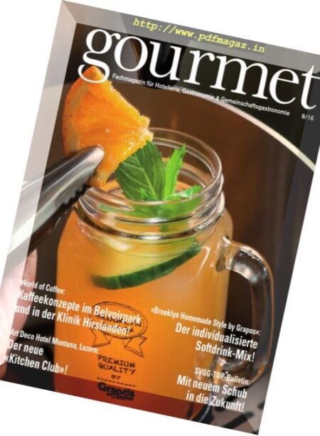Gourmet – September 2016 Cover