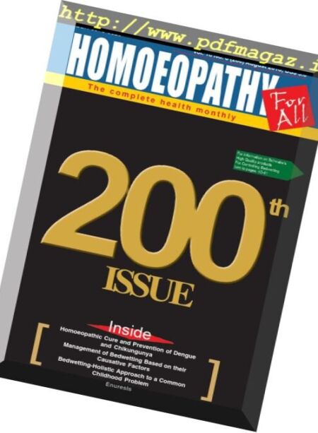 Homoeopathy For All – August 2016 Cover
