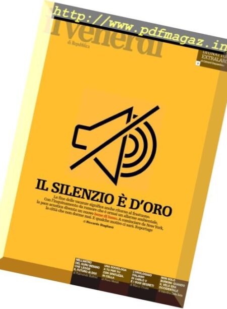 Il Venerdi di Repubblica – 9 Settembre 2016 Cover