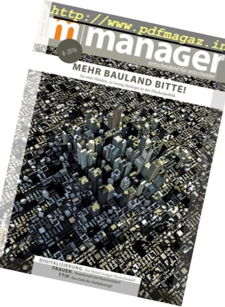 Immobilienmanager – Nr.8, 2016 Cover