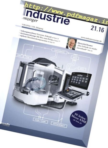 Industrie Anzeiger – Nr.21, 2016 Cover