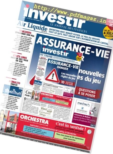 Investir – 17 Septembre 2016 Cover