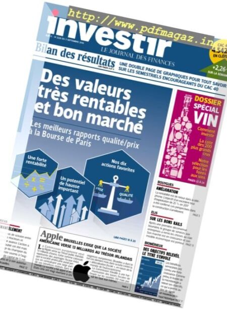 investir – 3 Septembre 2016 Cover